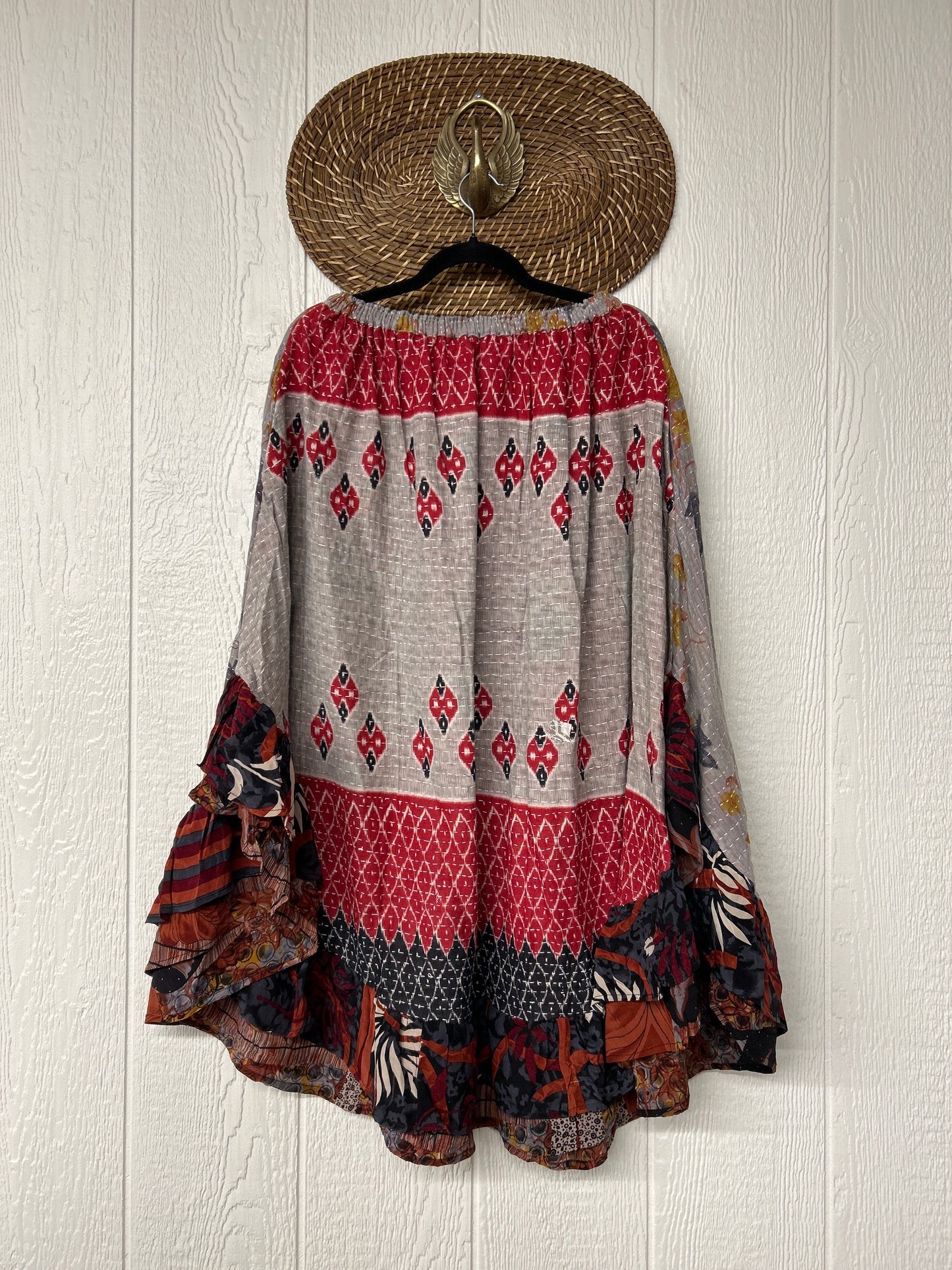 Pareo Kantha Wild Rose Skirt 0426 238
