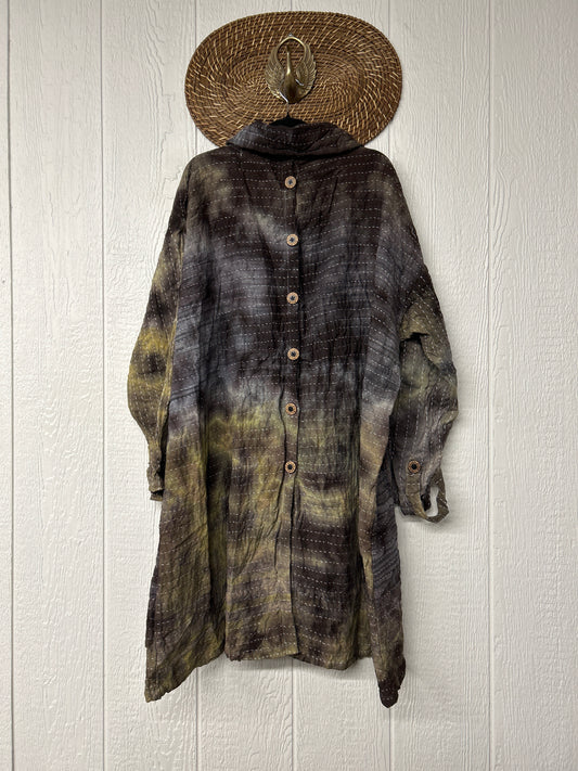 Aura Edit Koverlet Button Down Trench Coat 1026 028