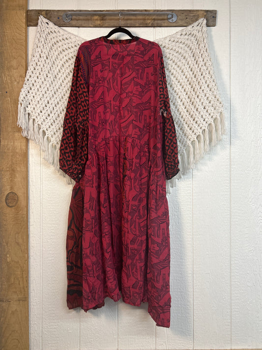 RETAIL Crepe Sari Evermore Kimono 0326 074