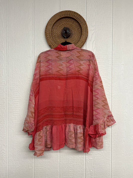 RETAIL Crepe Sari Wild Rose Top 0426 121