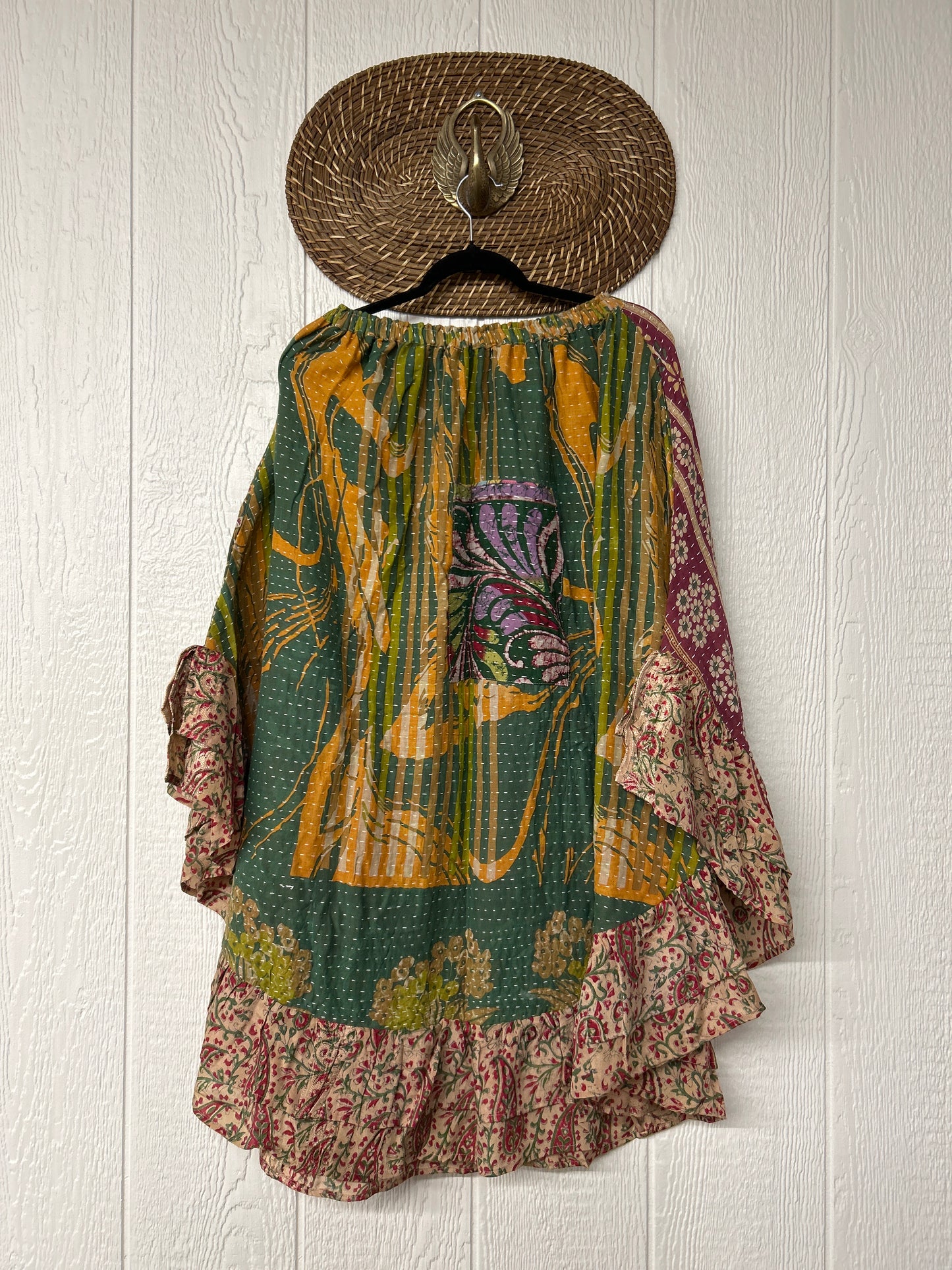 Pareo Kantha Wild Rose Skirt 0426 102