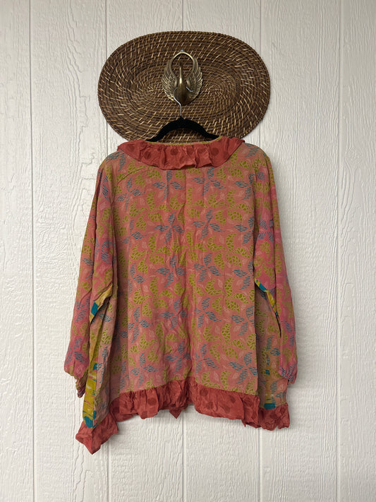 Crepe Sari Ruffle Daisy Blouse 0226 205