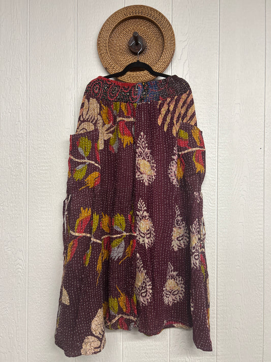 Pareo Kantha Butterfly Cargo Skirt 0426 206