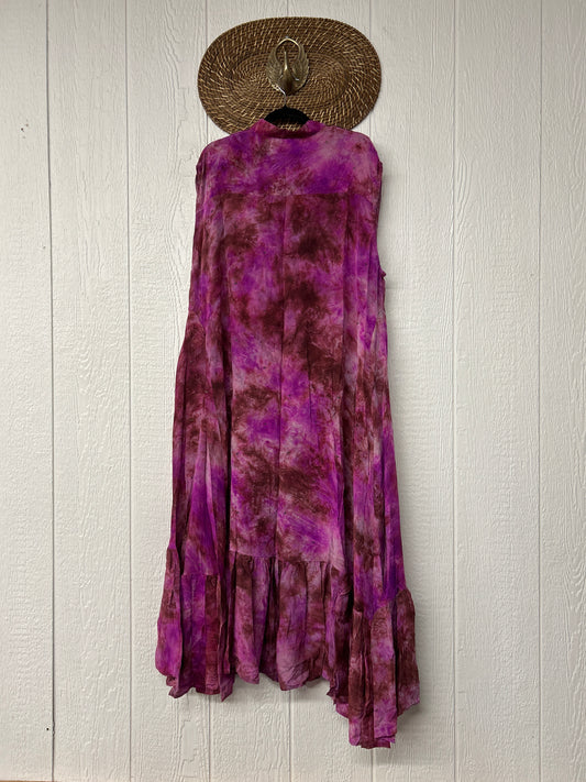 Crepe Sari Summer Dahlia Duster 0726 134