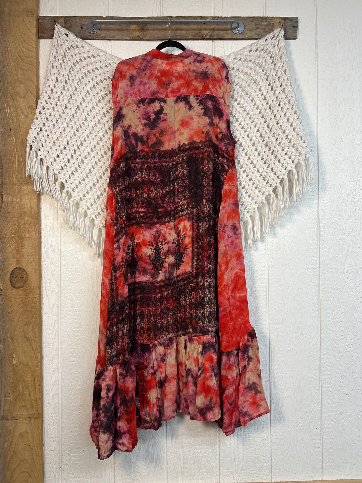 Crepe Sari Summer Dahlia Duster 0726 149