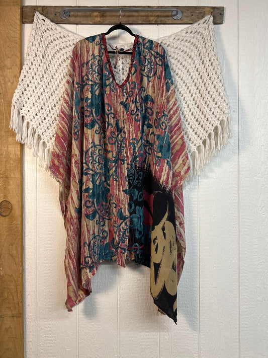 Crepe Sari Orchid Kimono 0626 173