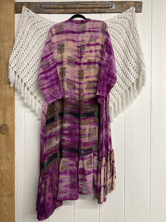Crepe Sari Dahlia Duster Dress 0326 077