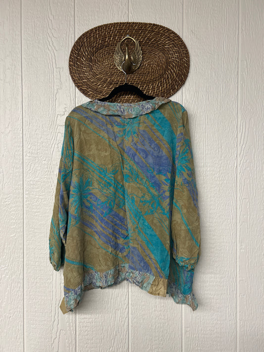 Crepe Sari Ruffle Daisy Blouse 0226 211