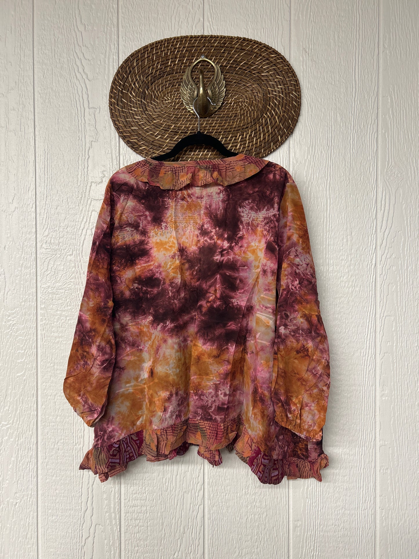 Crepe Sari Ruffle Daisy Blouse 0226 206