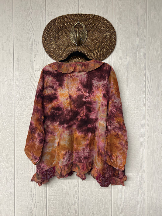 Crepe Sari Ruffle Daisy Blouse 0226 206