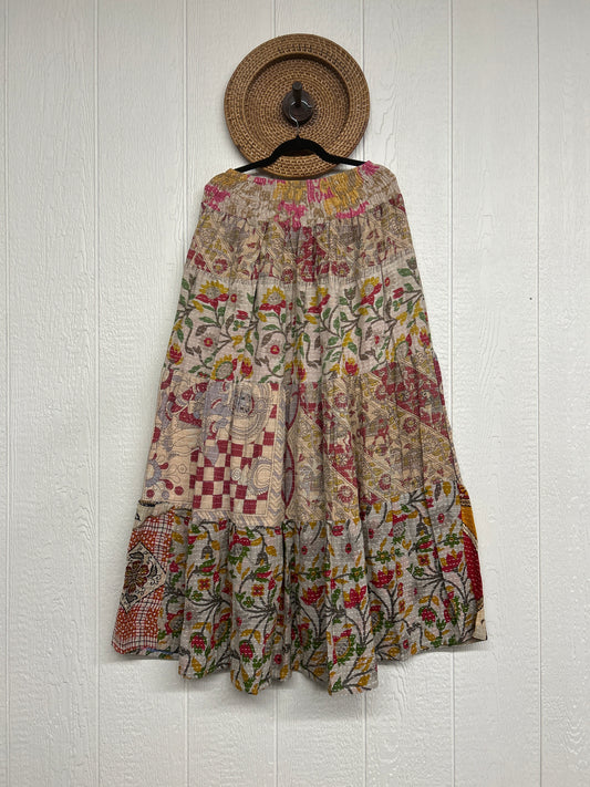 Pareo Kantha Lotus Maxi Skirt 0826 078