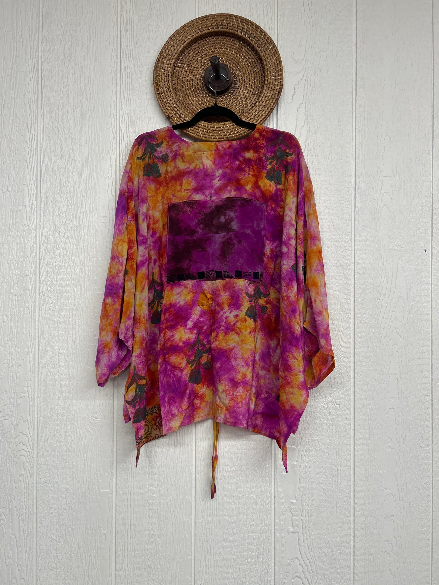 Crepe Sari Hi Lo Butterfly Top 0726 036