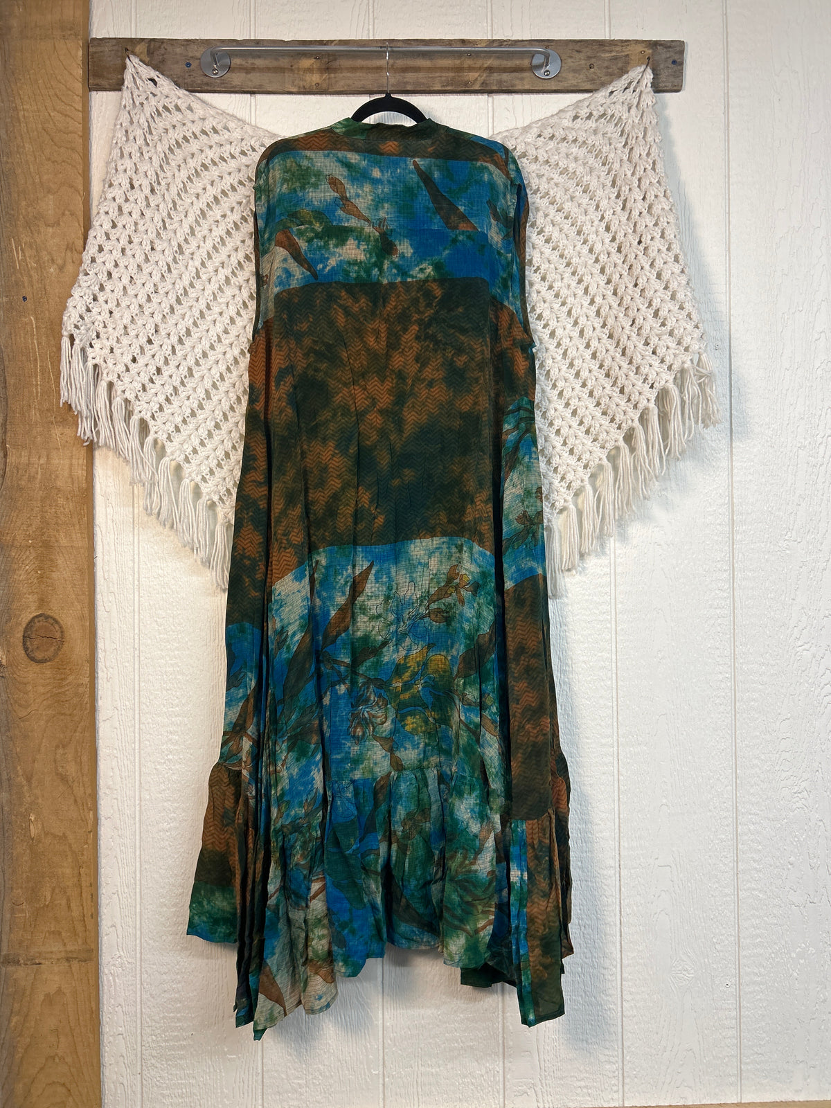 Crepe Sari Summer Dahlia Duster 0726 220