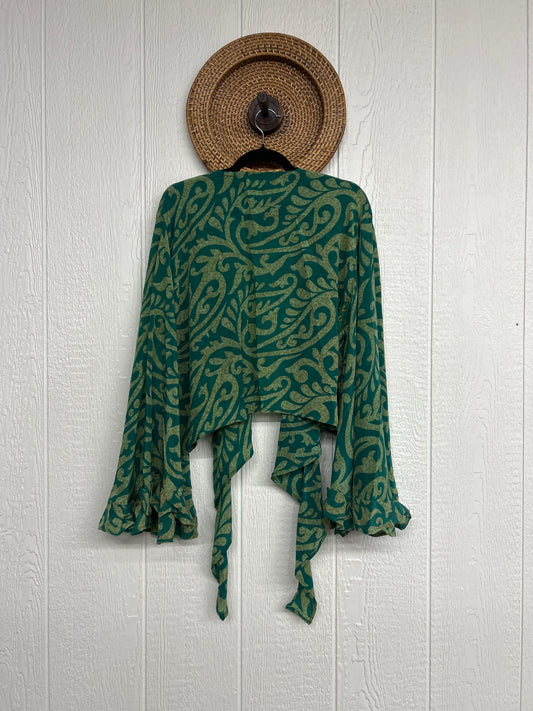 Crepe Sari Zeppelin Crop Shrug 0426 112
