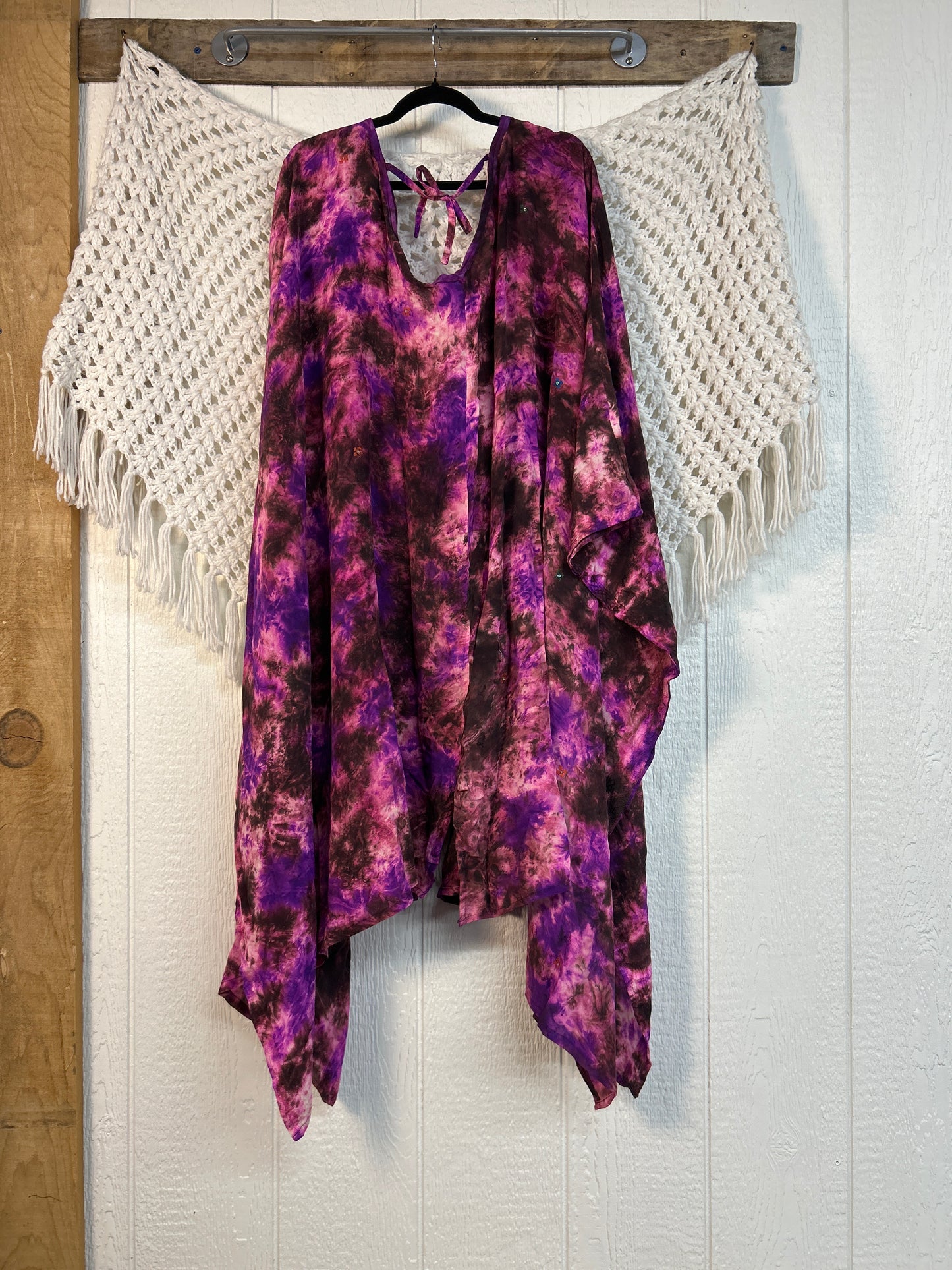 Crepe Sari Orchid Kimono 0626 171