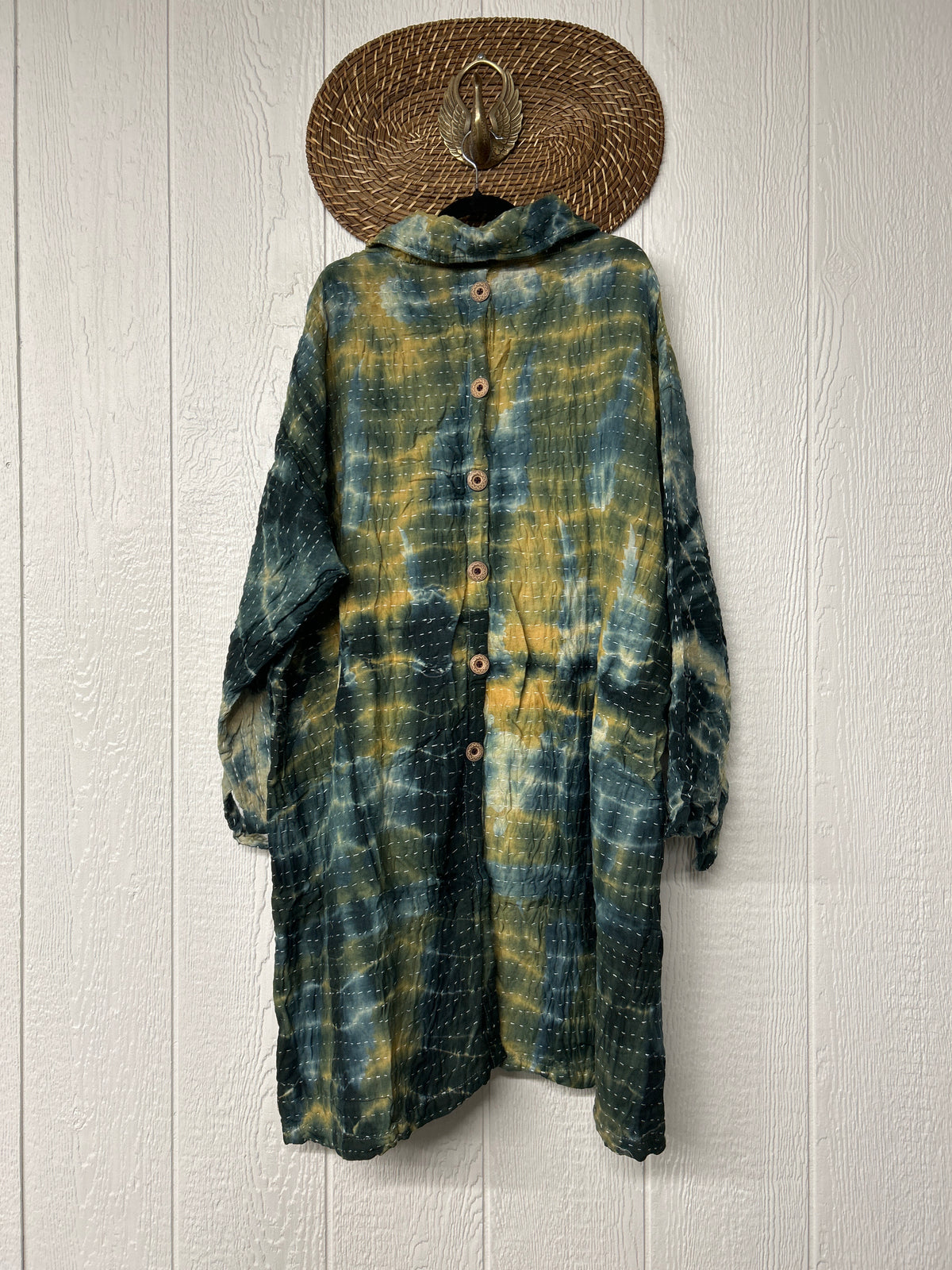 Aura Edit Koverlet Button Down Trench Coat 1026 003