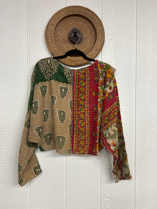 Pareo Kantha In Bloom Cropped Pullover 0326 023