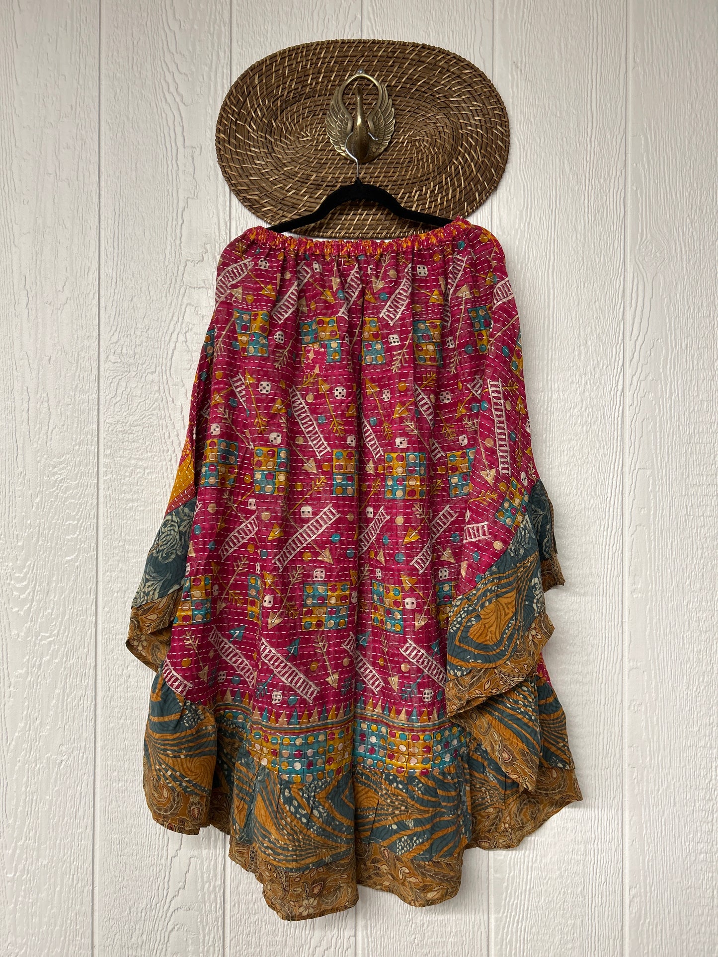 Pareo Kantha Wild Rose Skirt 0426 041