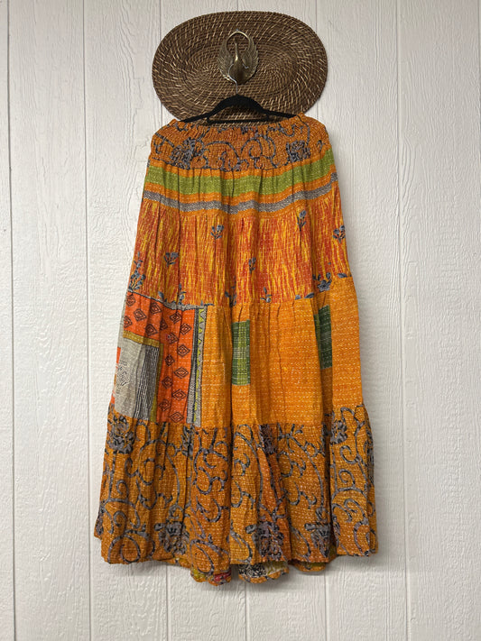 Pareo Kantha Lotus Maxi Skirt 0826 133