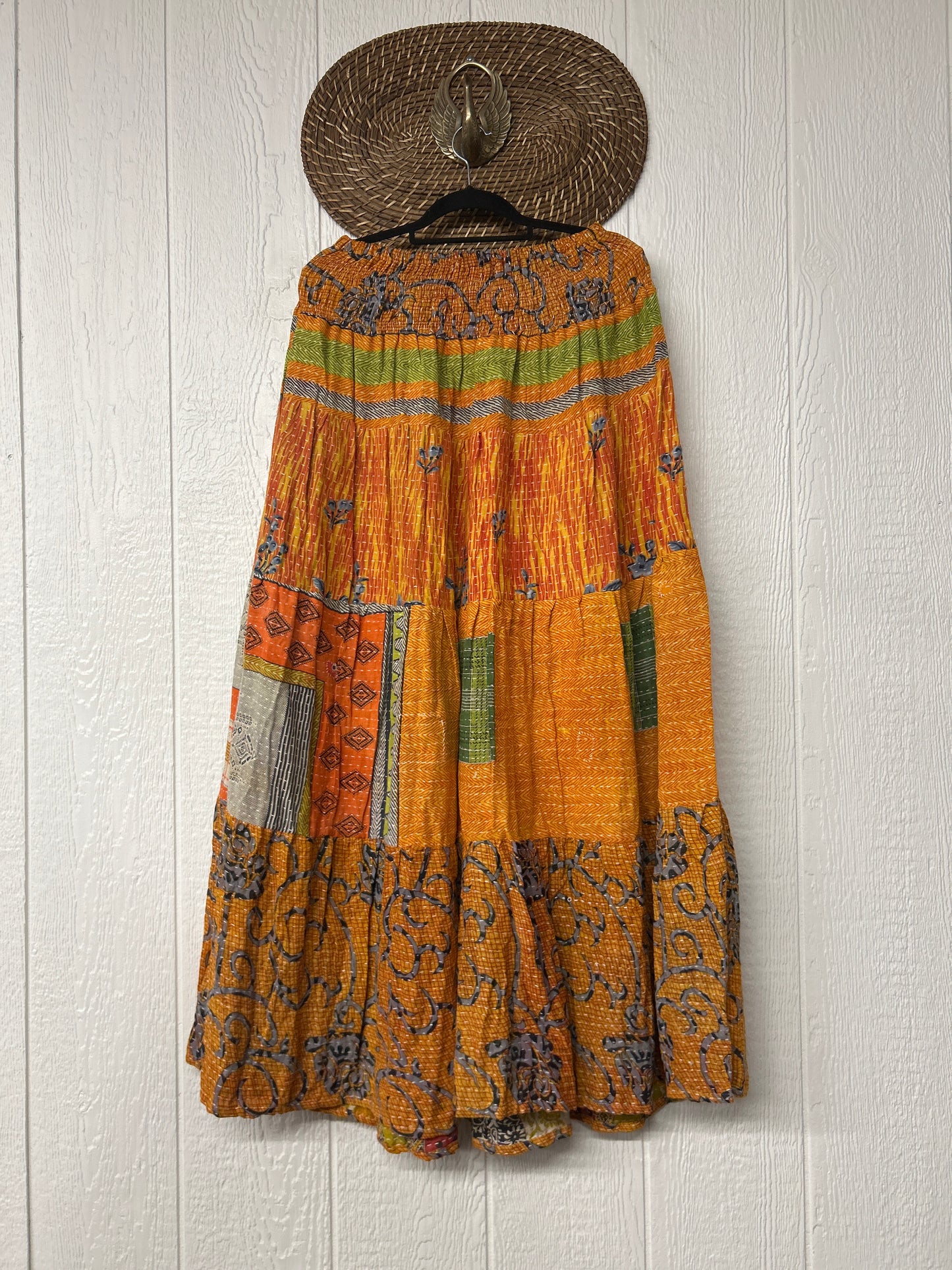 Pareo Kantha Lotus Maxi Skirt 0826 133