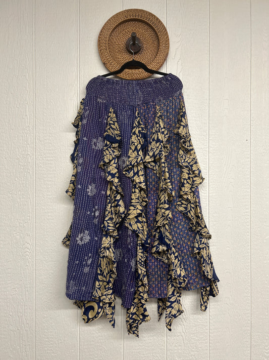 Pareo Kantha Willow Maxi Skirt 0826 004
