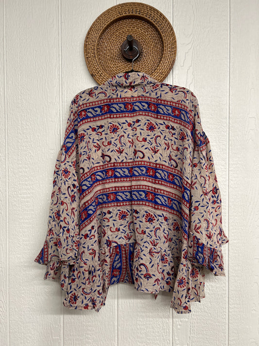 Crepe Sari Wild Rose Top 1225 065