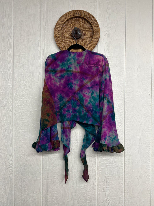 Crepe Sari Zeppelin Crop Shrug 0426 149