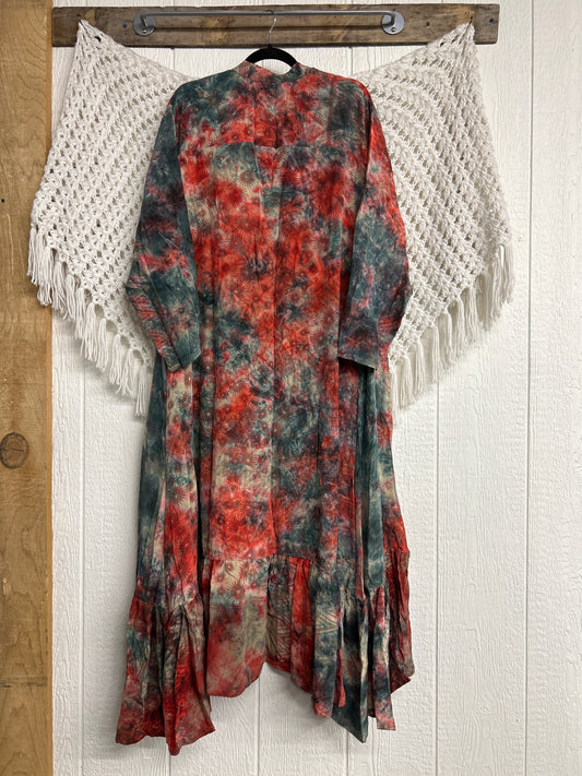 Crepe Sari Dahlia Duster Dress 0326 113