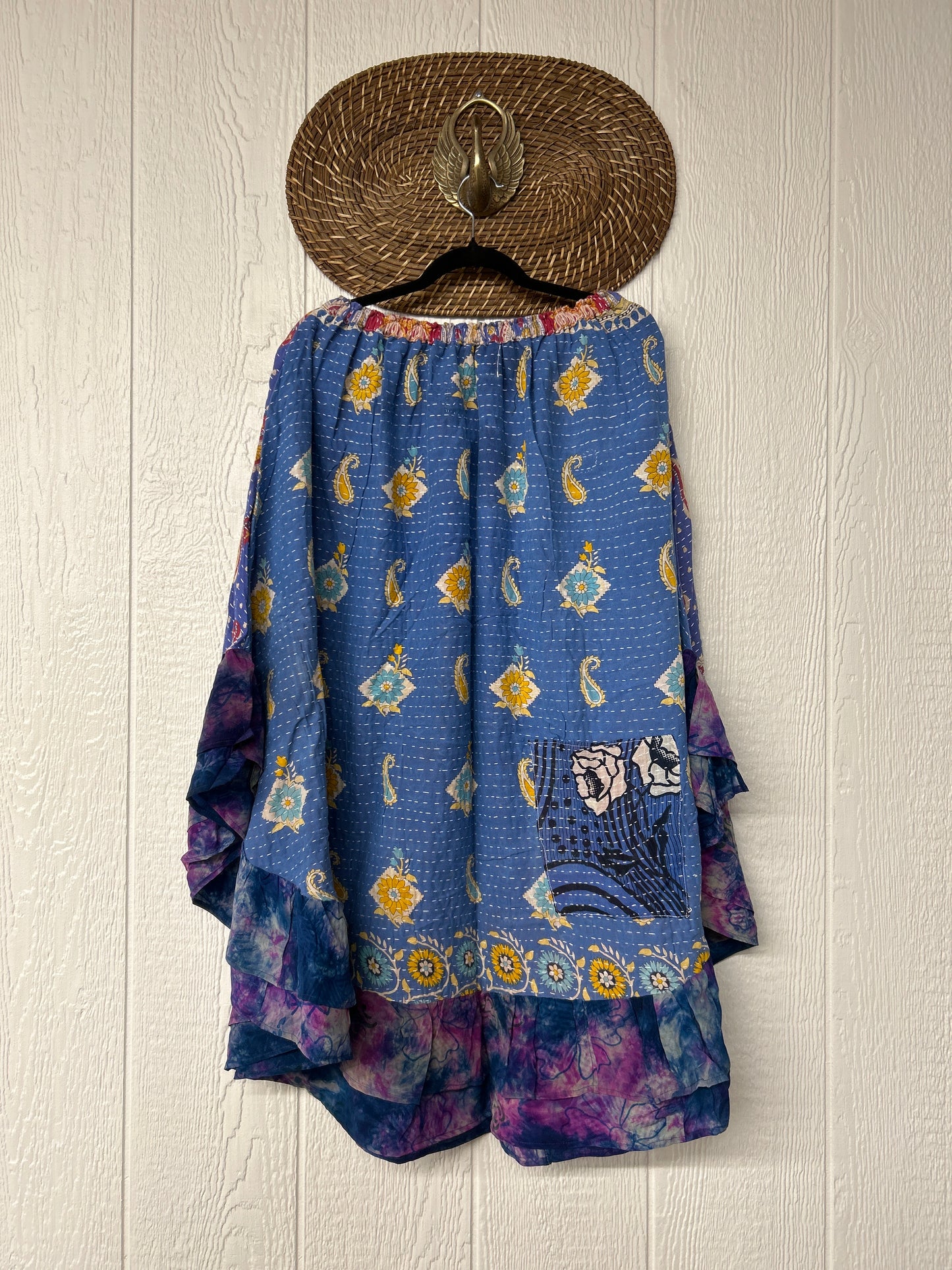 Pareo Kantha Wild Rose Skirt 0426 033