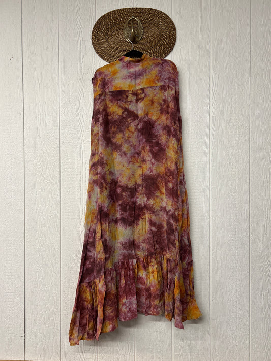 Crepe Sari Summer Dahlia Duster 0726 126