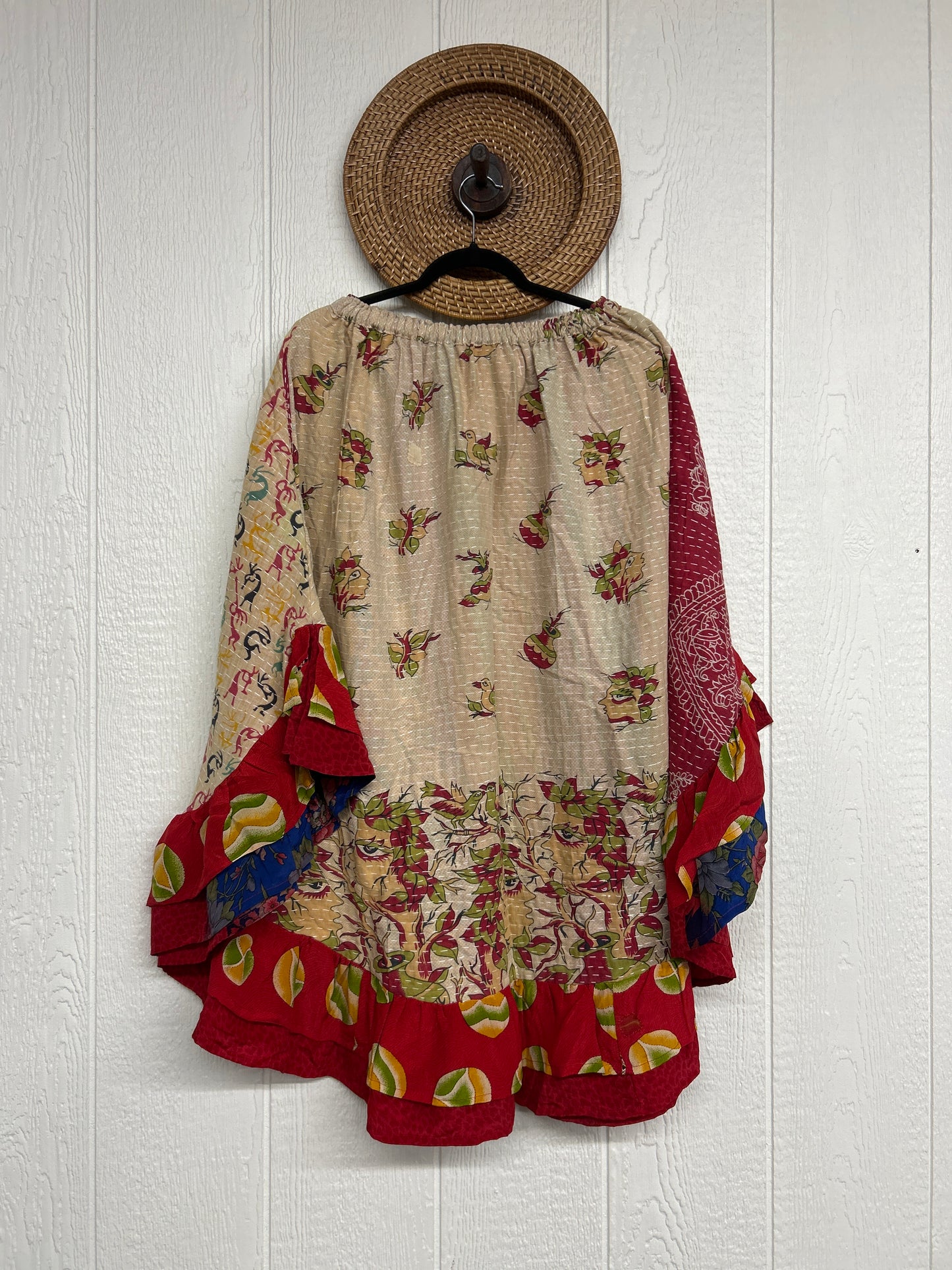 Pareo Kantha Wild Rose Skirt 0426 249