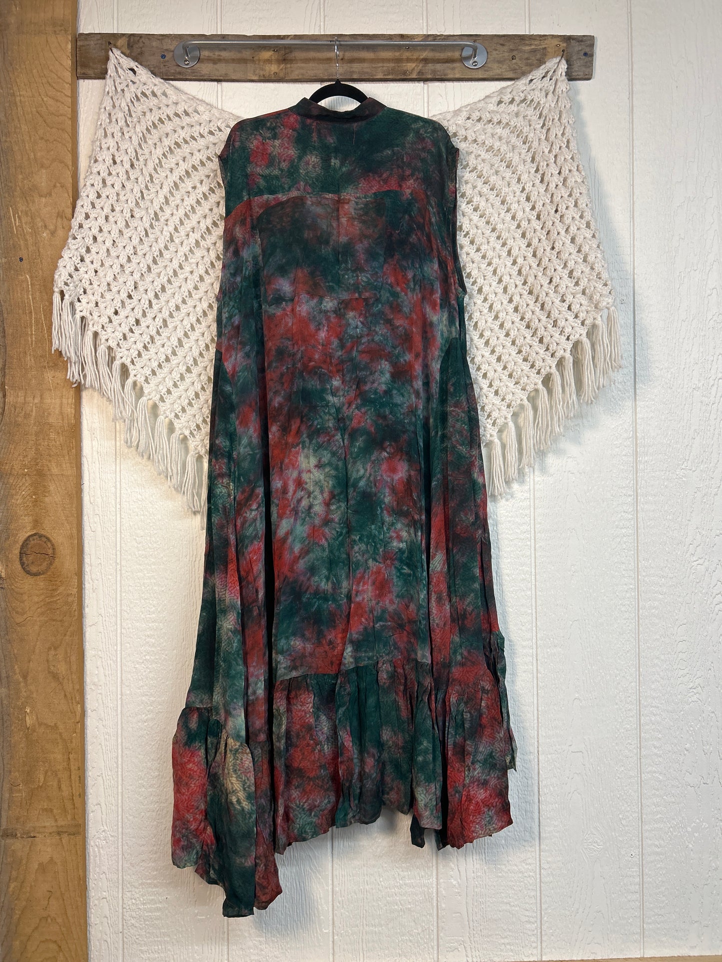 Crepe Sari Summer Dahlia Duster 0726 207
