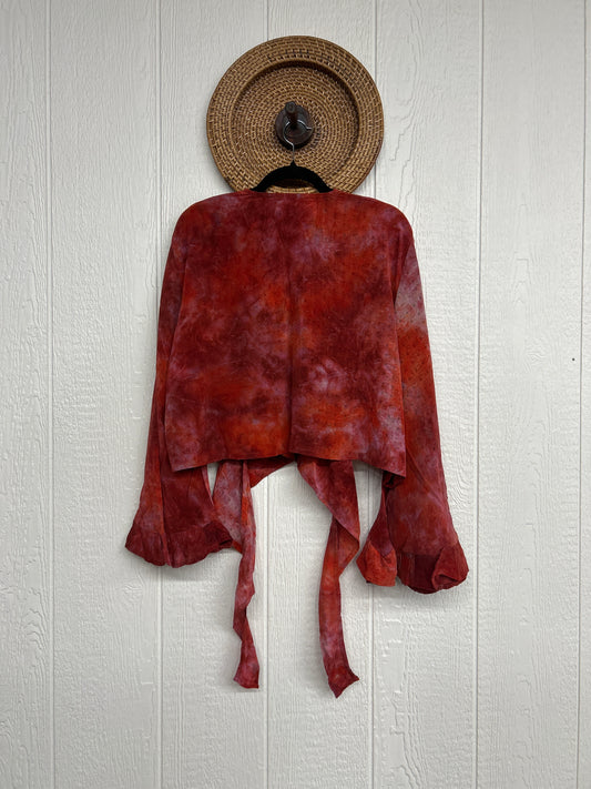 Crepe Sari Zeppelin Crop Shrug 0426 054