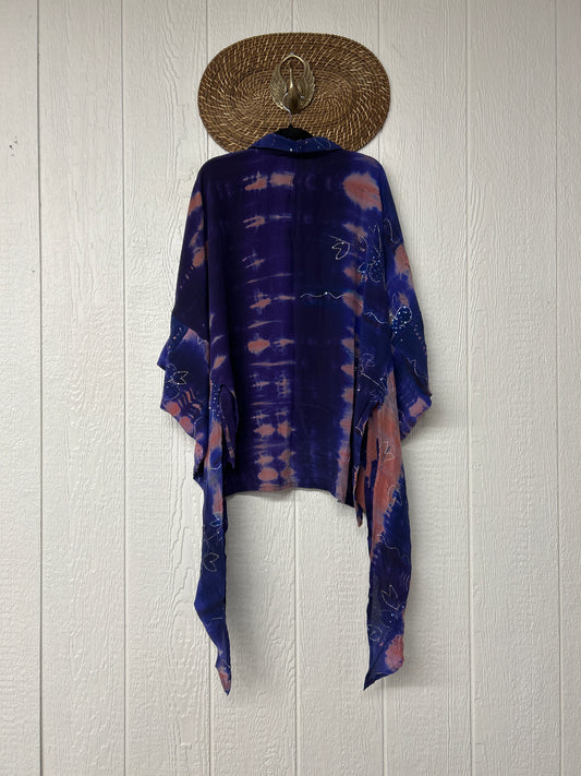 Crepe Sari Summer Nirvana Button Down 0626 018