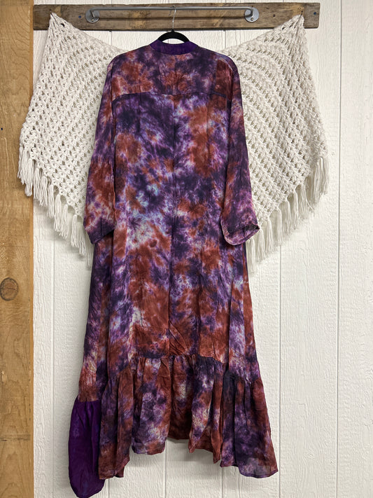 RETAIL Crepe Sari Dahlia Duster Dress 0326 087