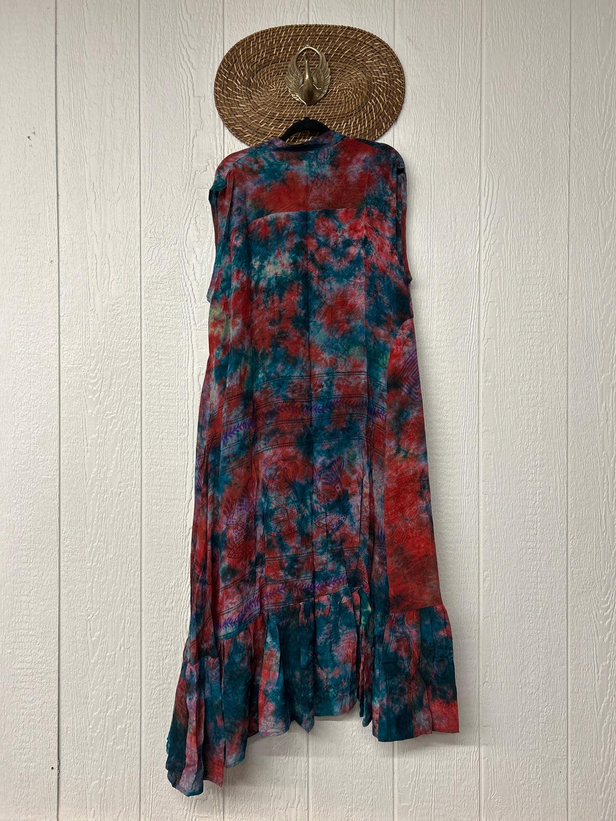 Crepe Sari Summer Dahlia Duster 0726 065