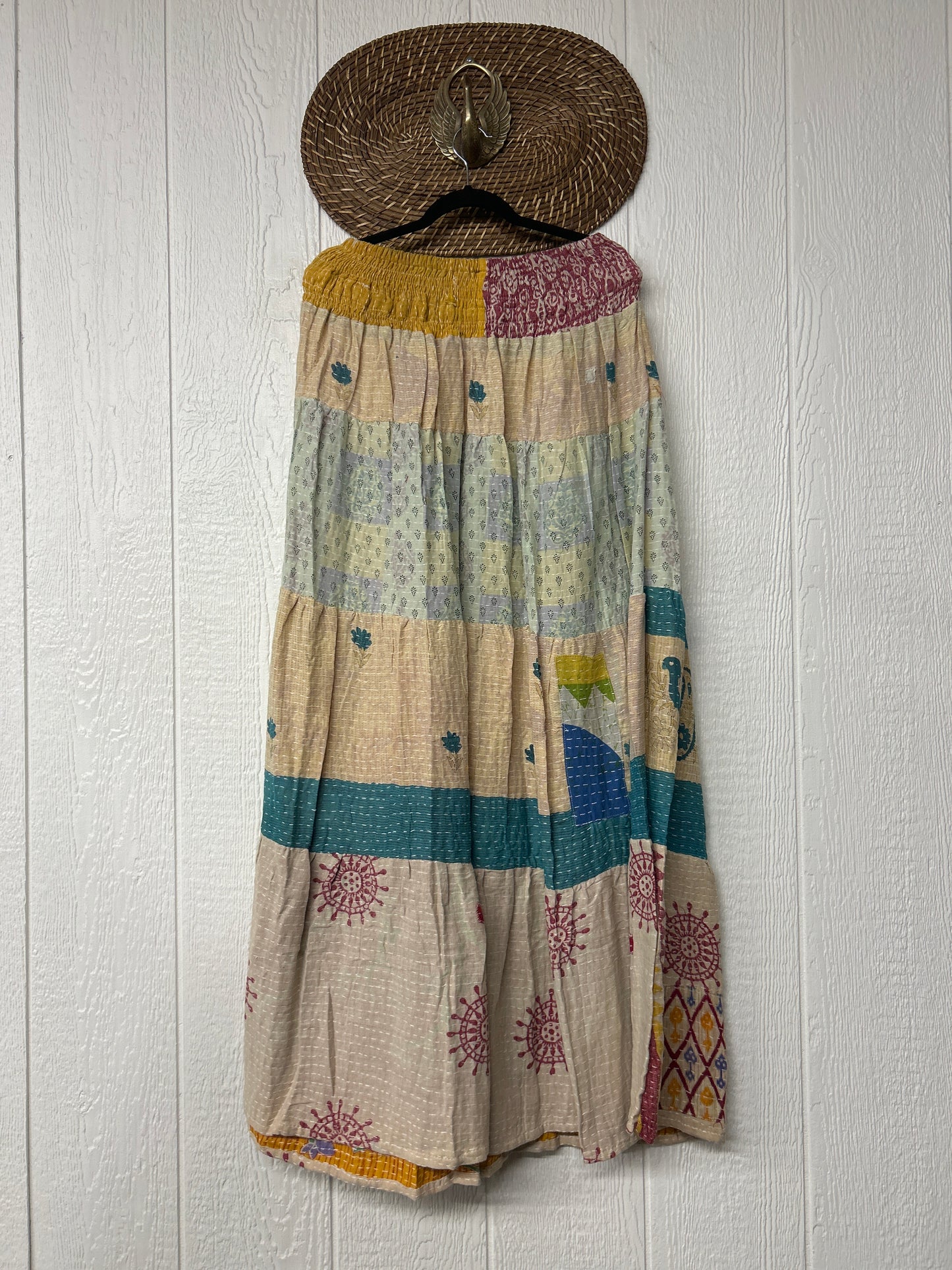 Pareo Kantha Lotus Maxi Skirt 0826 124