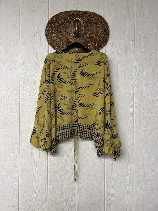 Crepe Sari Bell Sleeve Butterfly Top 0326 257