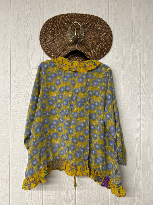 Crepe Sari Ruffle Daisy Blouse 0226 053