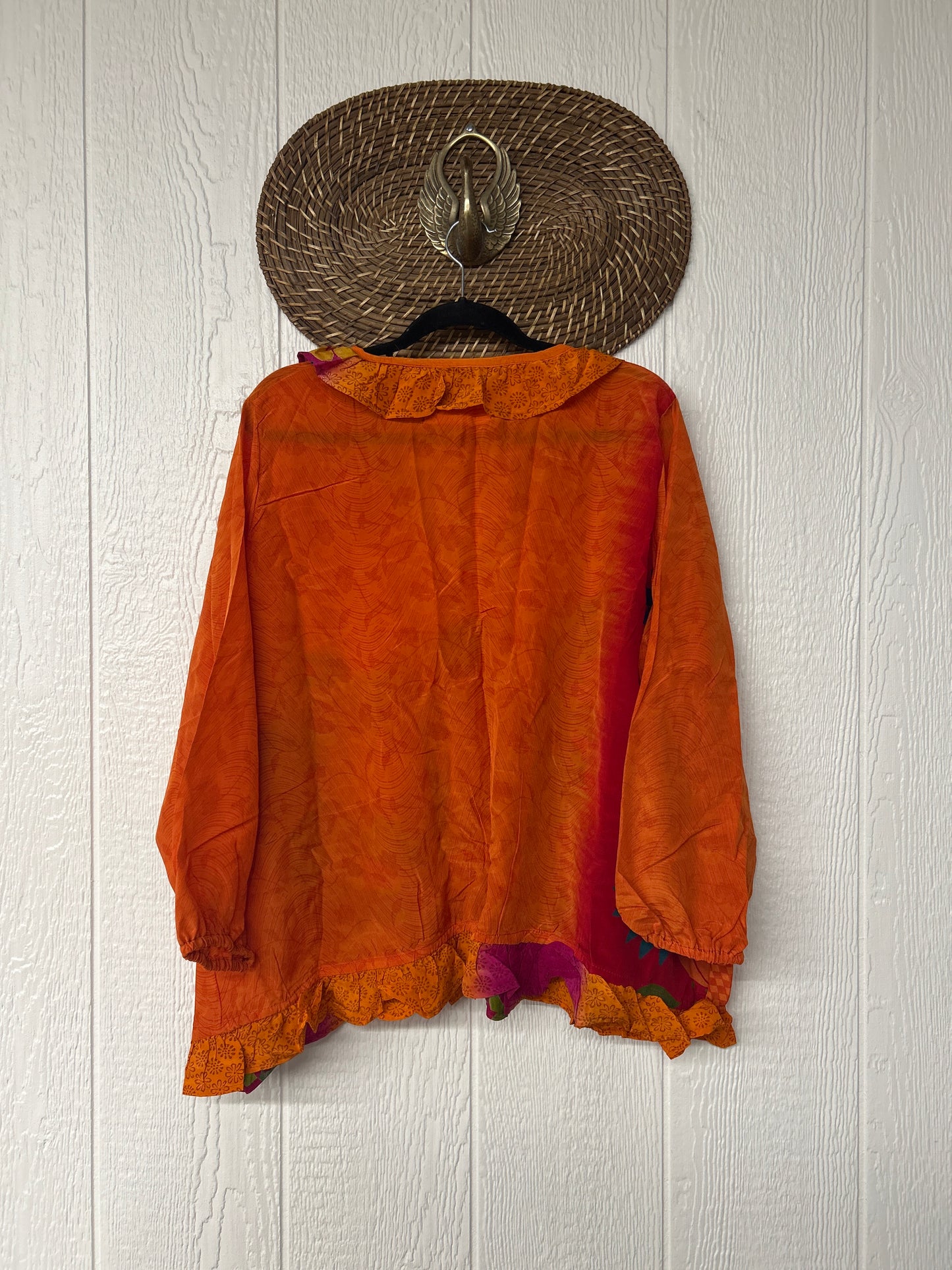 Crepe Sari Ruffle Daisy Blouse 0226 194
