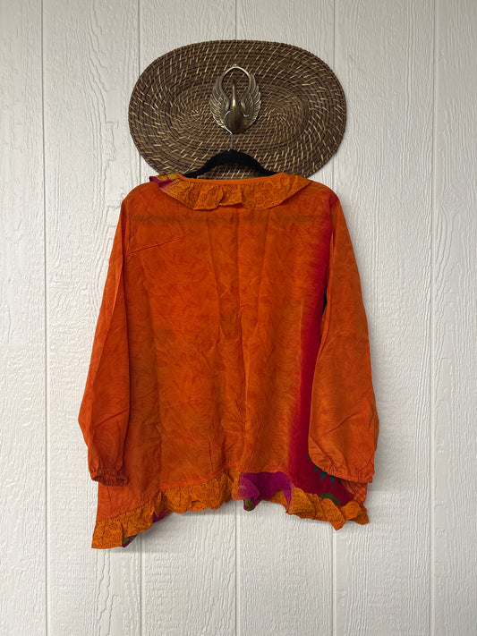 Crepe Sari Ruffle Daisy Blouse 0226 194