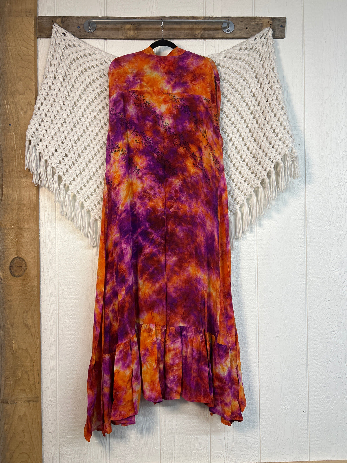 Crepe Sari Summer Dahlia Duster 0726 224