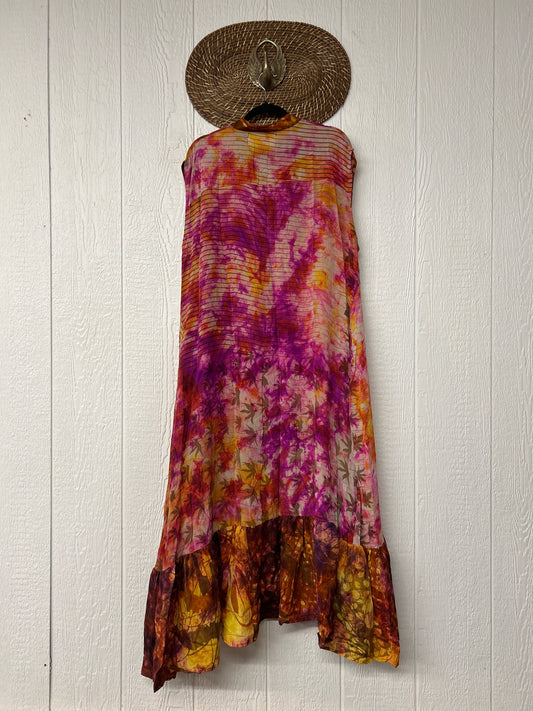 Crepe Sari Summer Dahlia Duster 0726 100