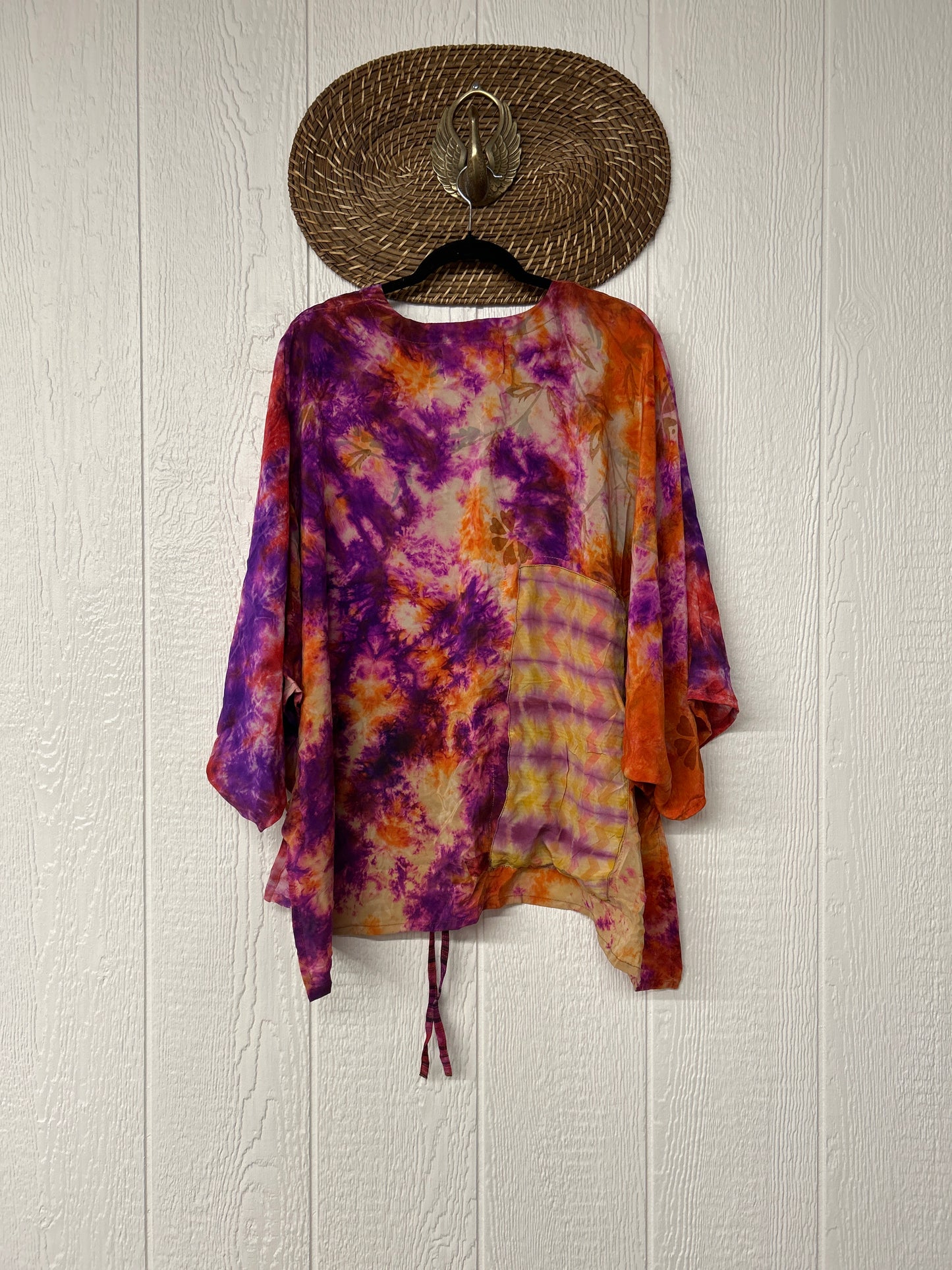 Crepe Sari Hi Lo Butterfly Top 0726 198