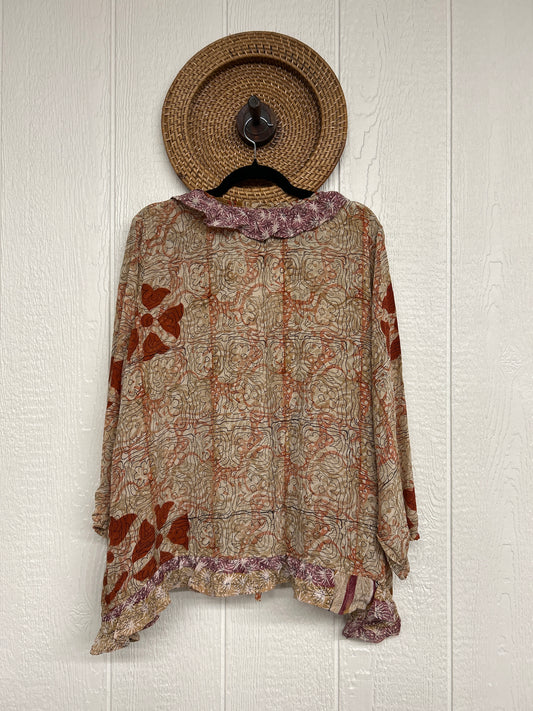 Crepe Sari Ruffle Daisy Blouse 0226 172