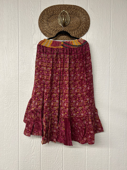 Crepe Sari Dahlia Skirt 1026 093