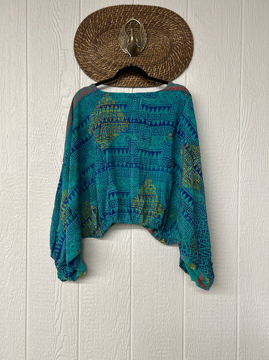 Crepe Sari Luna Crop Top 0126 246