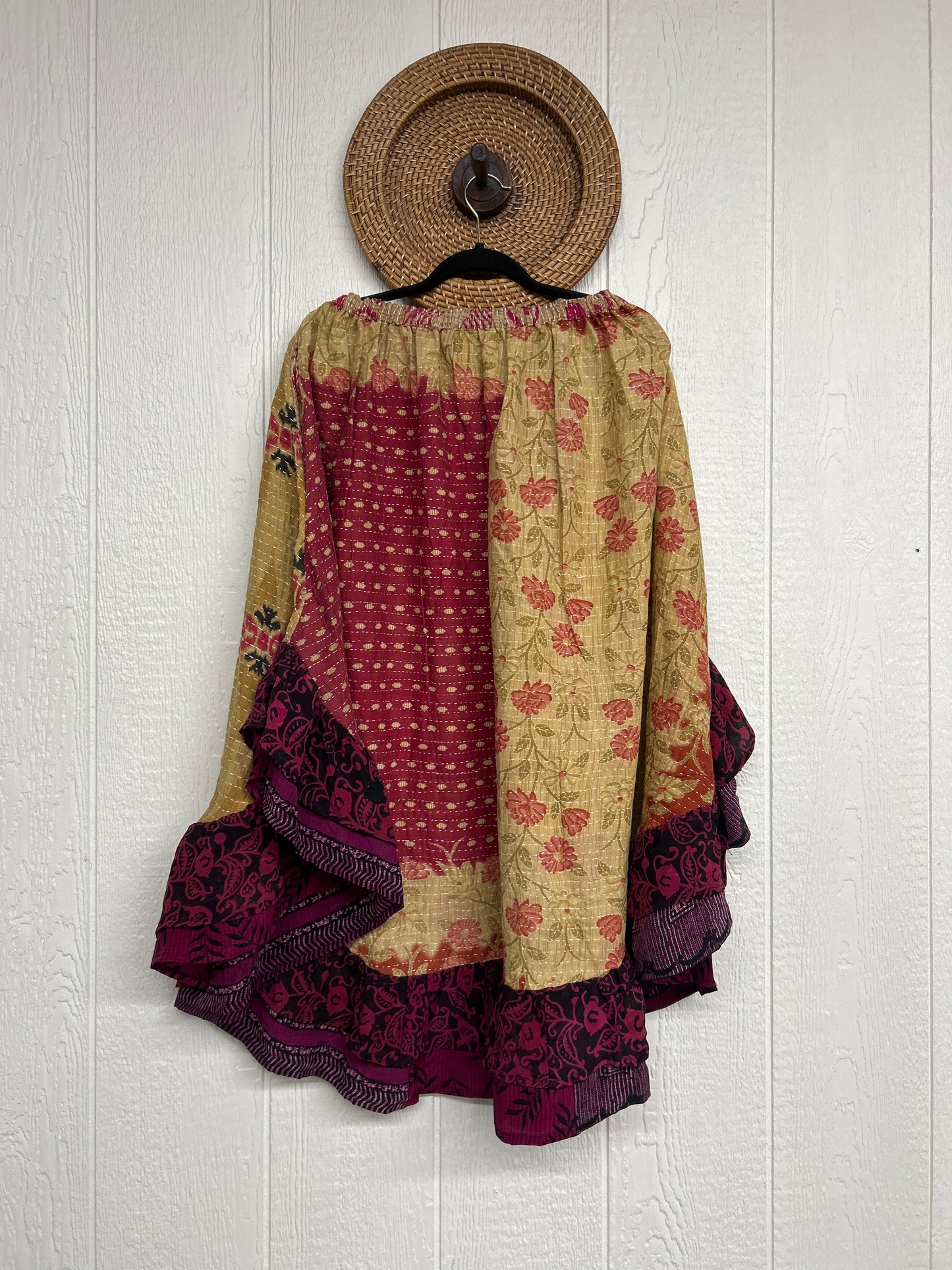 Pareo Kantha Wild Rose Skirt 0426 168