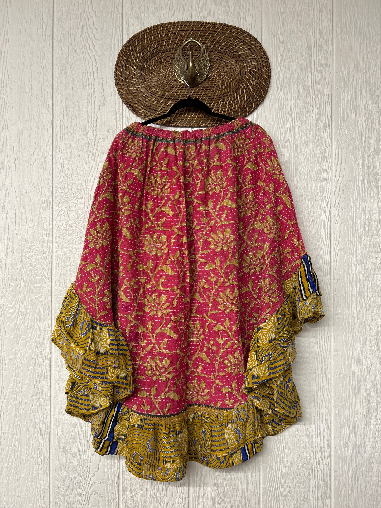 Pareo Kantha Wild Rose Skirt 0426 090