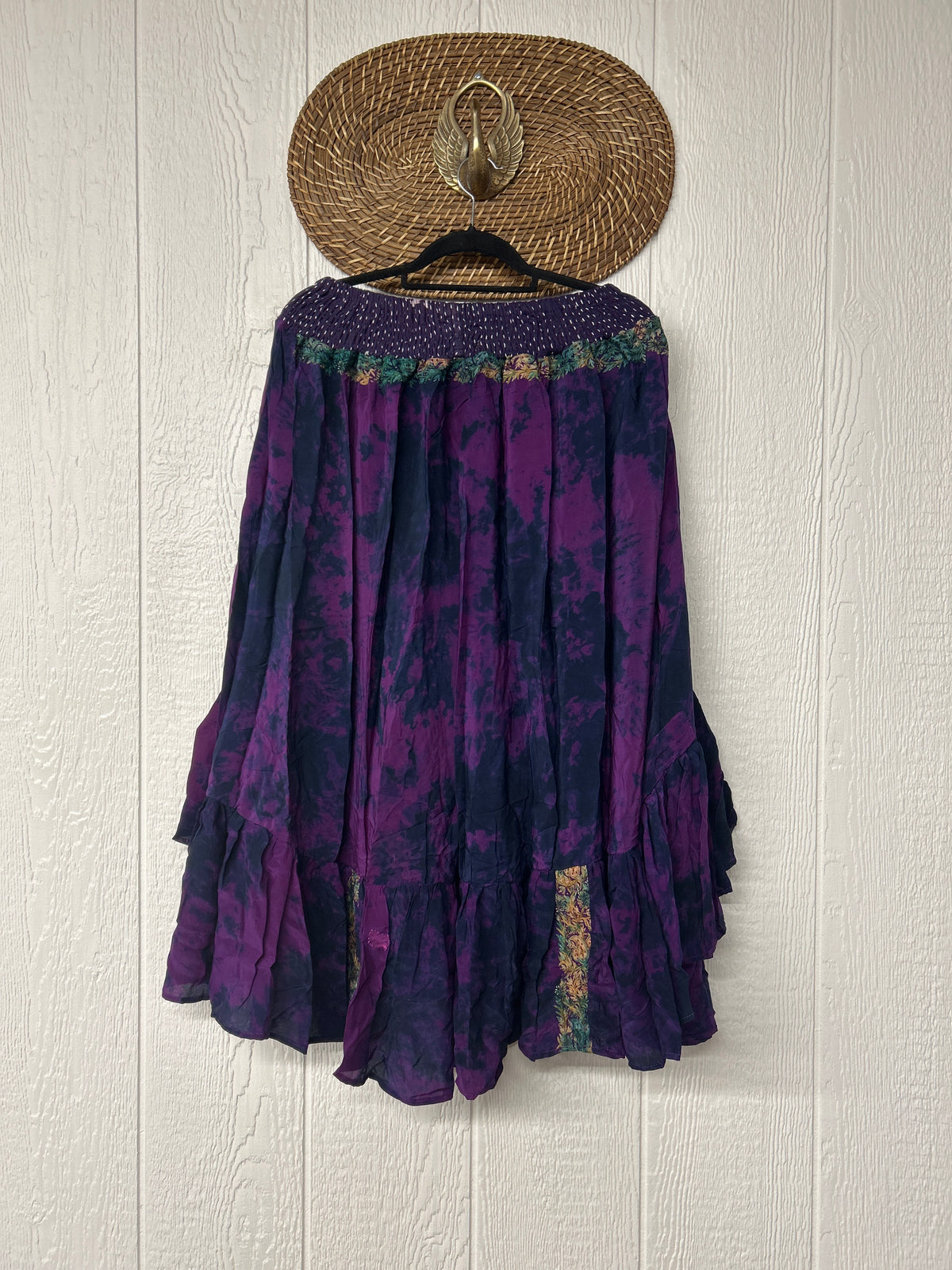 Crepe Sari Dahlia Skirt 1026 002